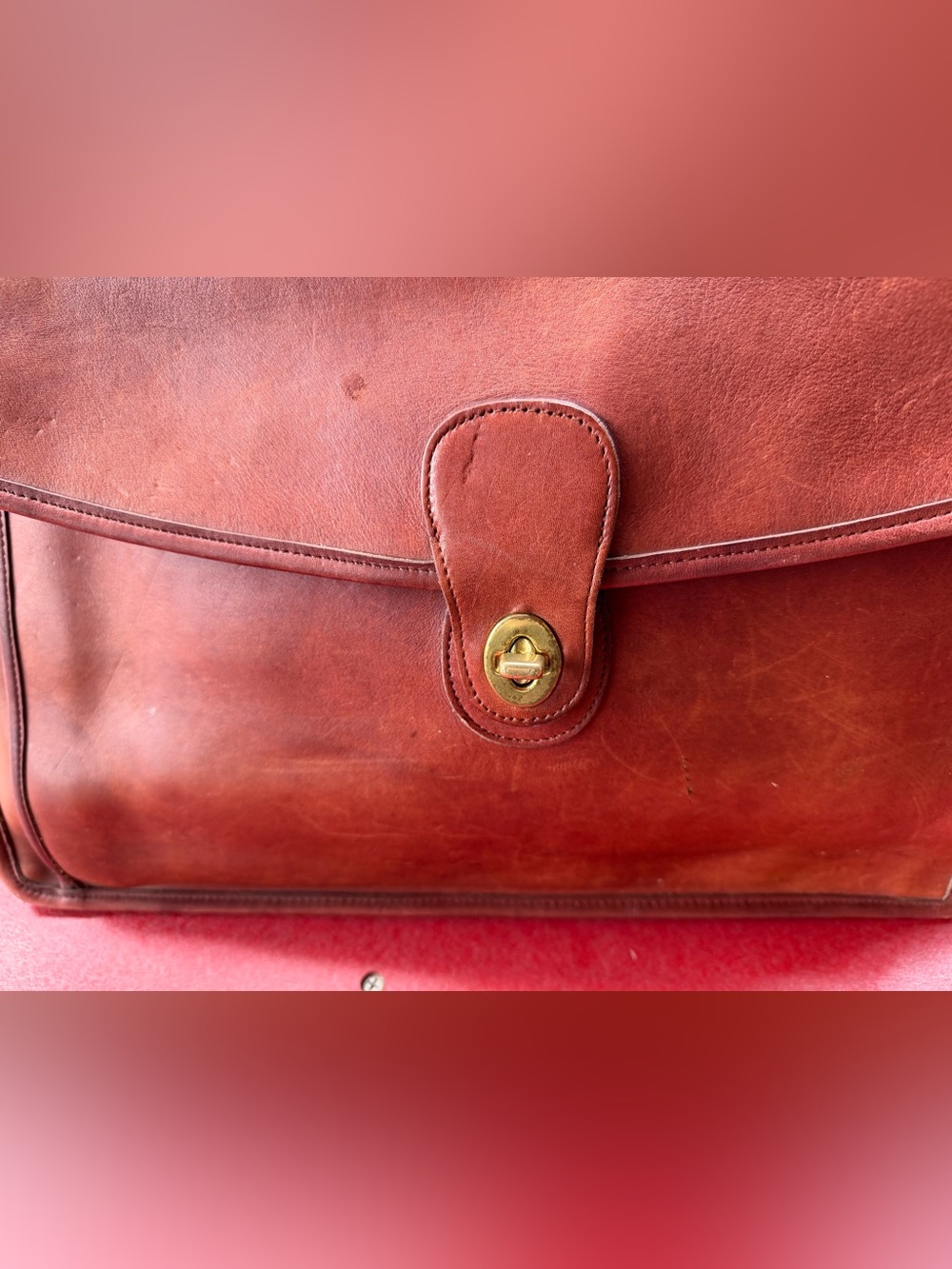 Vintage Coach Beekman Leather Top-Handle Briefcase with Brass Hardware - Picture 4 of 15